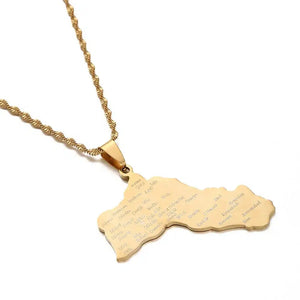 Kurdistan Map Necklace