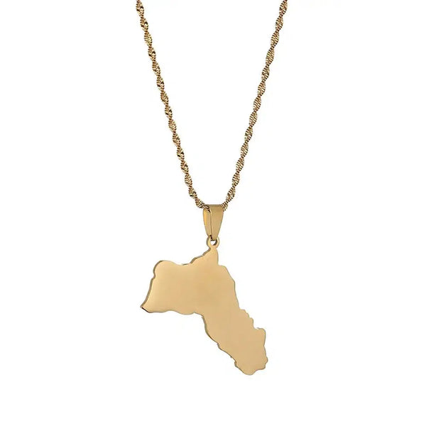 Kurdistan Map Necklace