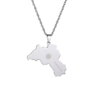 Kurdistan Map Necklace