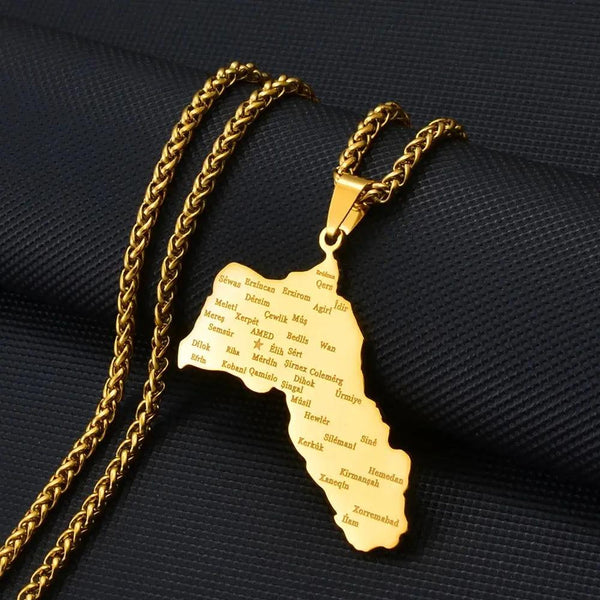 Kurdistan Map Necklace