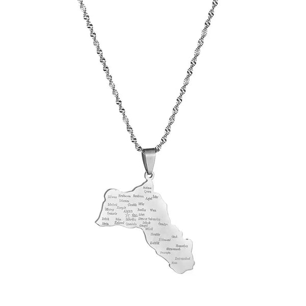 Kurdistan Map Necklace