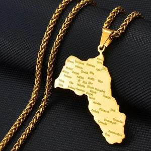 Kurdistan Map Necklace