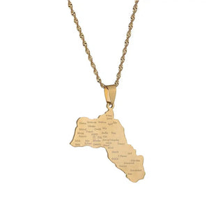 Kurdistan Map Necklace