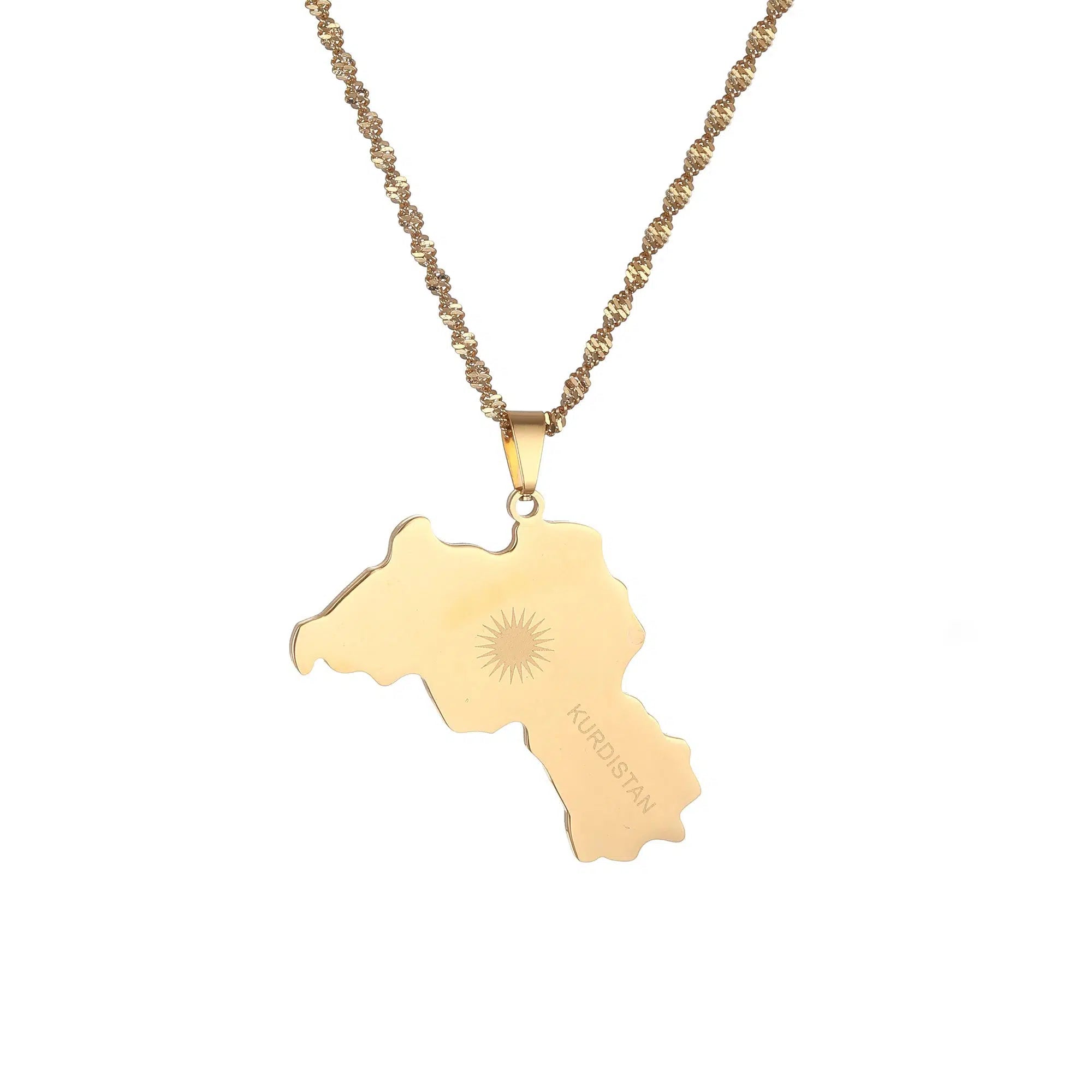 Kurdistan Map Necklace