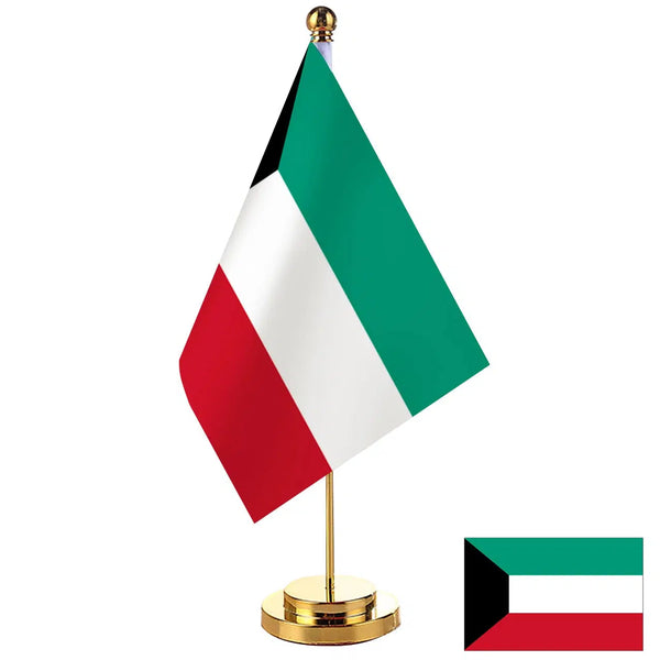 Kuwait Desk Flag - Small Office Table Flag