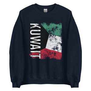 Kuwait Flag - Distressed Flag Sweatshirt