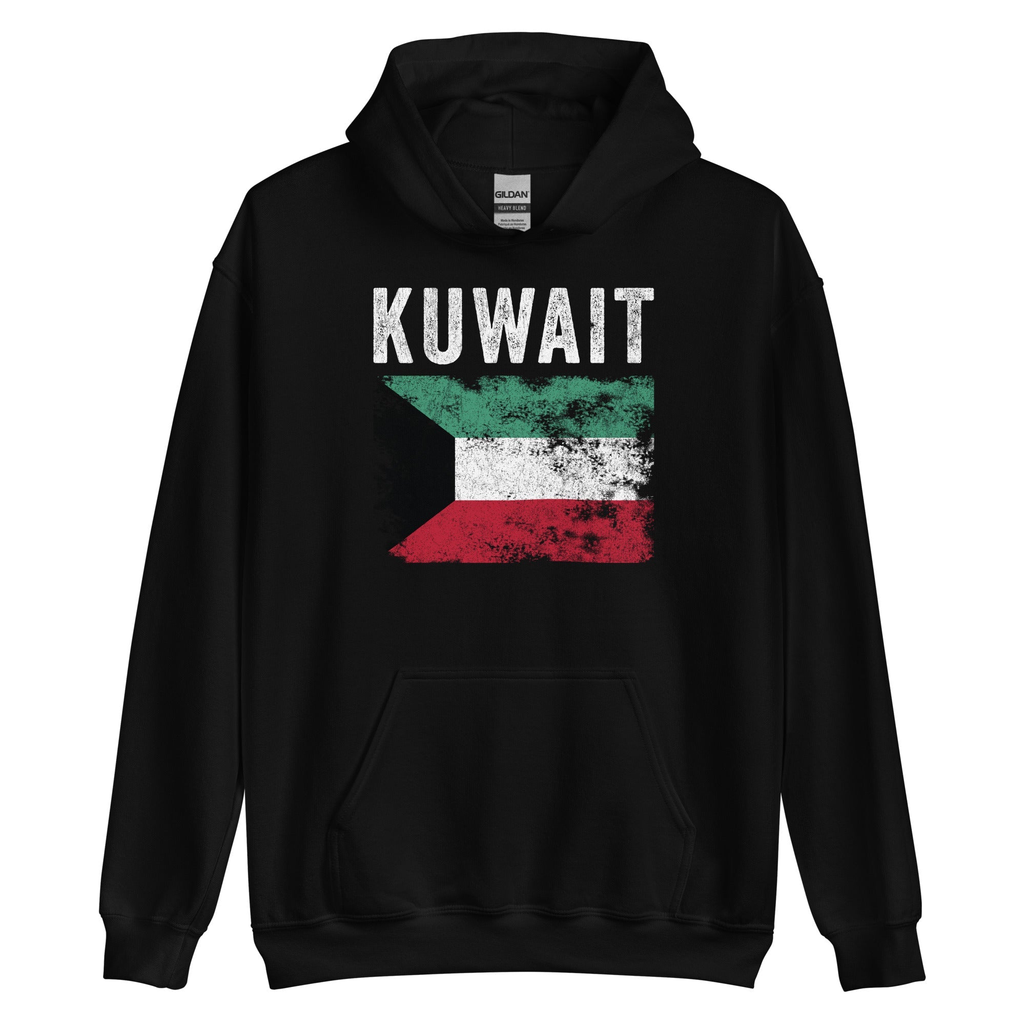 Kuwait Flag Distressed - Kuwaiti Flag Hoodie