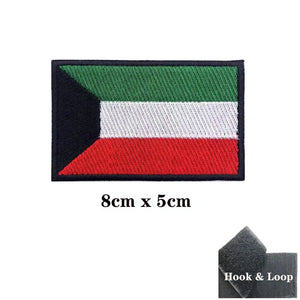 Kuwait Flag Patch - Iron On/Hook & Loop Patch