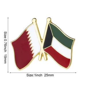 Kuwait Friendship Flag Lapel Pin Collection - Enamel Pin Flag