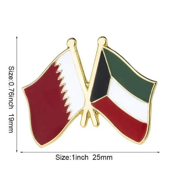 Kuwait Friendship Flag Lapel Pin Collection - Enamel Pin Flag
