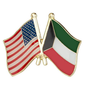 Kuwait Friendship Flag Lapel Pin Collection - Enamel Pin Flag