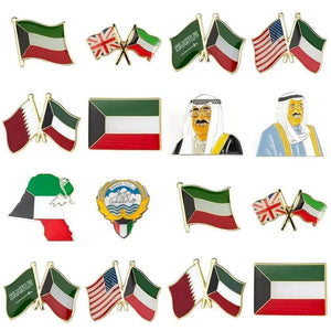 Kuwait Friendship Flag Lapel Pin Collection - Enamel Pin Flag