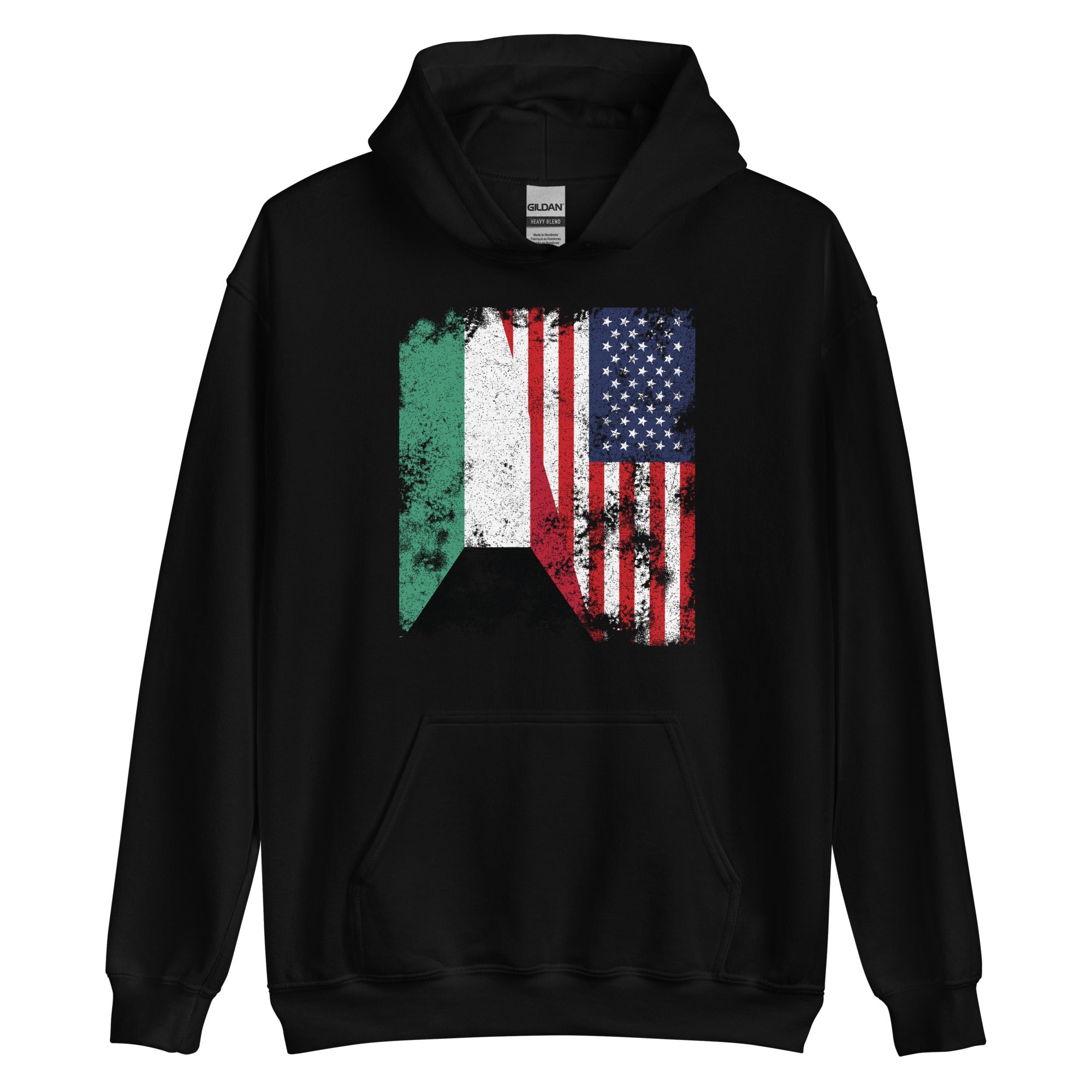 Kuwait USA Flag - Half American Hoodie