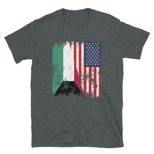 Kuwait USA Flag - Half American T-Shirt