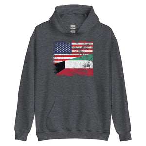 Kuwait USA Flag Hoodie