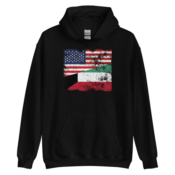 Kuwait USA Flag Hoodie