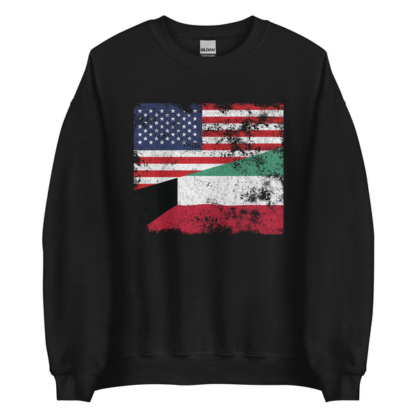 Kuwait USA Flag Sweatshirt