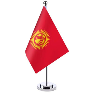 Kyrgyzstan Desk Flag - Small Office Table Flag