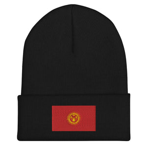 Kyrgyzstan Flag Beanie - Embroidered Winter Hat