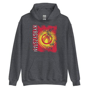 Kyrgyzstan Flag - Distressed Flag Hoodie