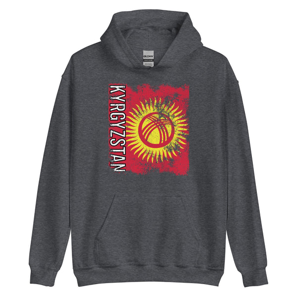 Kyrgyzstan Flag - Distressed Flag Hoodie