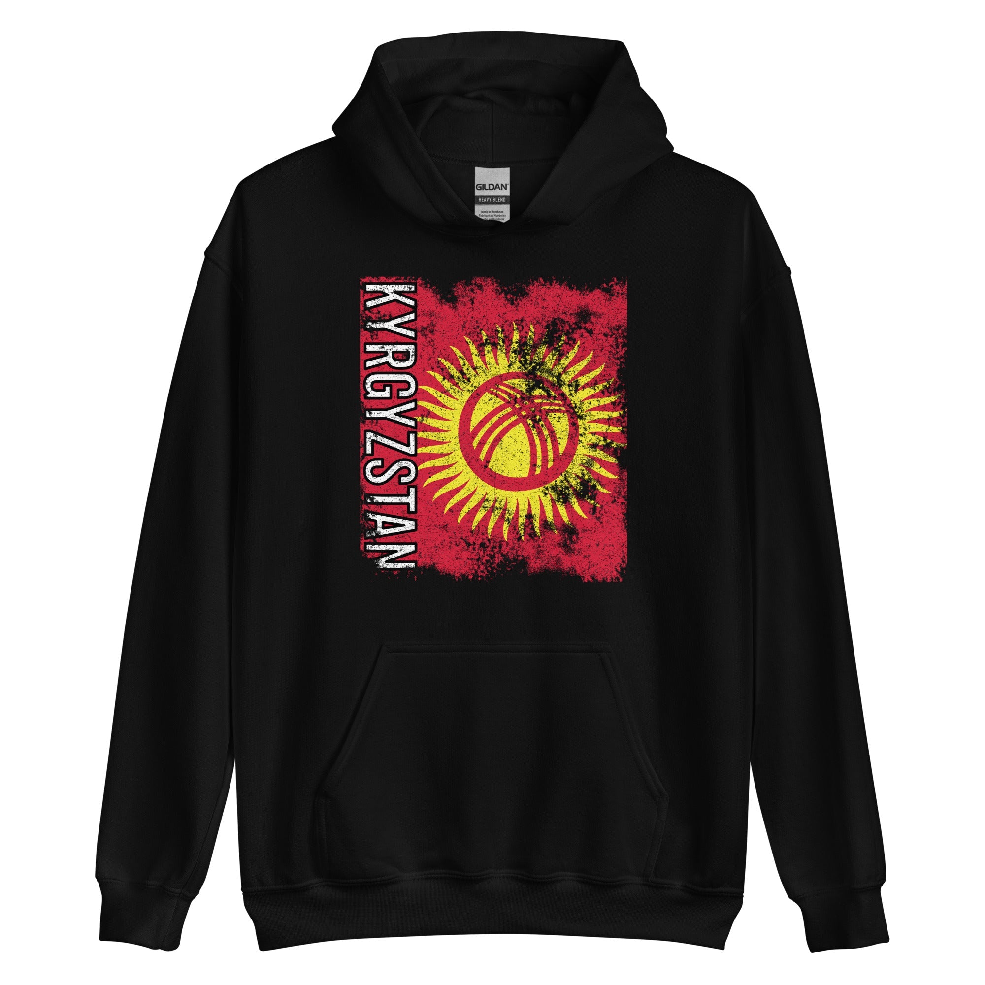 Kyrgyzstan Flag - Distressed Flag Hoodie