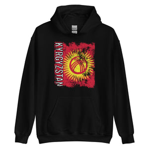 Kyrgyzstan Flag - Distressed Flag Hoodie