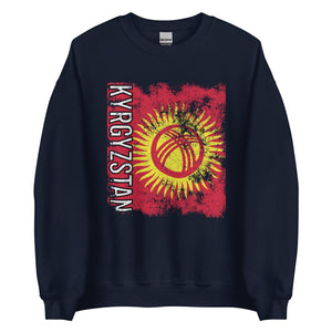 Kyrgyzstan Flag - Distressed Flag Sweatshirt