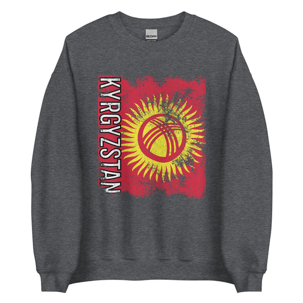 Kyrgyzstan Flag - Distressed Flag Sweatshirt