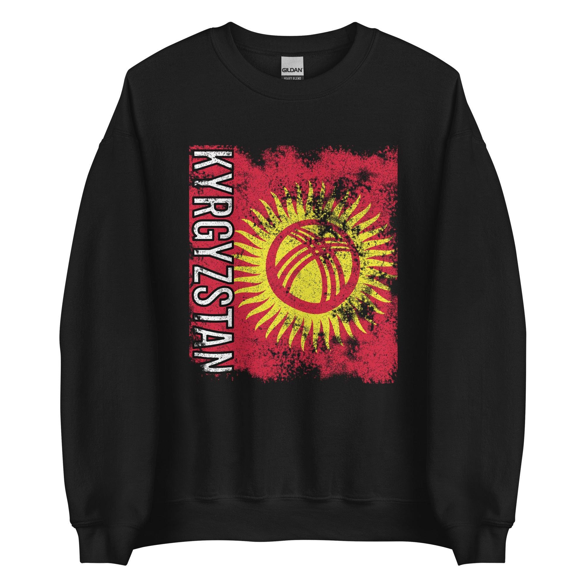 Kyrgyzstan Flag - Distressed Flag Sweatshirt