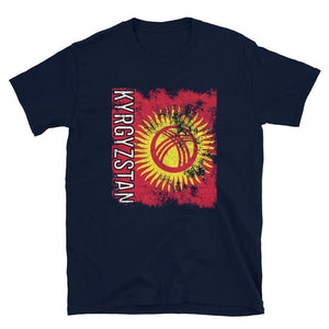 Kyrgyzstan Flag Distressed T-Shirt