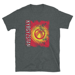 Kyrgyzstan Flag Distressed T-Shirt