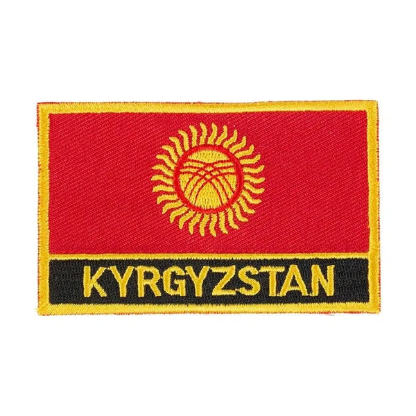 Kyrgyzstan Flag Patch - Sew On/Iron On Patch