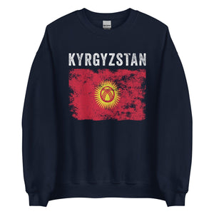 Kyrgyzstan Flag Vintage Kyrgyzstani Flag Sweatshirt