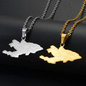 Kyrgyzstan Map Necklace