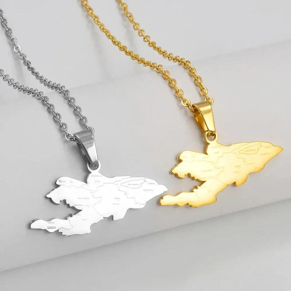 Kyrgyzstan Map Necklace