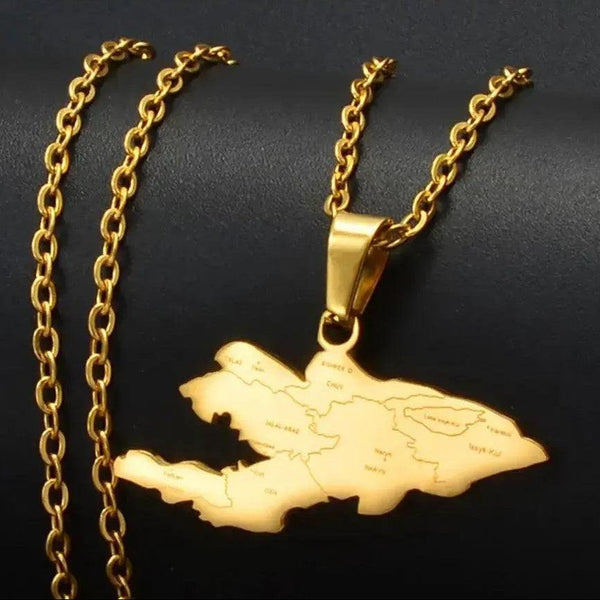 Kyrgyzstan Map Necklace