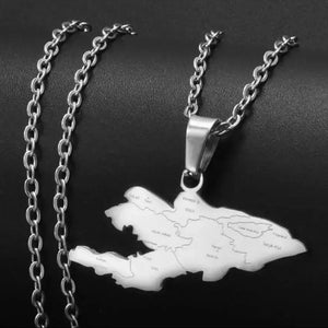 Kyrgyzstan Map Necklace