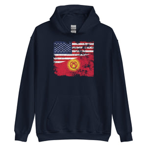 Kyrgyzstan USA Flag Hoodie