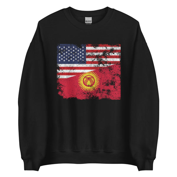 Kyrgyzstan USA Flag Sweatshirt