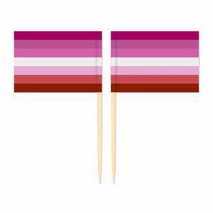 LGBTQIA2S+ Pride Flag Toothpicks - Cupcake Toppers (100Pcs)