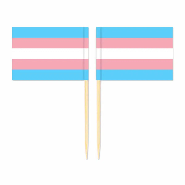 LGBTQIA2S+ Pride Flag Toothpicks - Cupcake Toppers (100Pcs)