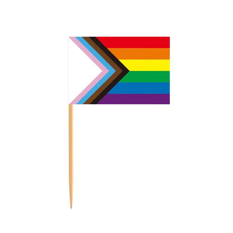 LGBTQIA2S+ Pride Flag Toothpicks - Cupcake Toppers (100Pcs)