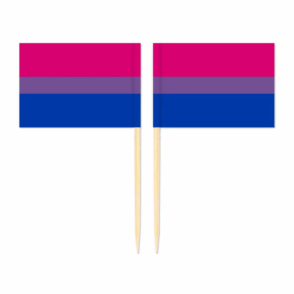 LGBTQIA2S+ Pride Flag Toothpicks - Cupcake Toppers (100Pcs)