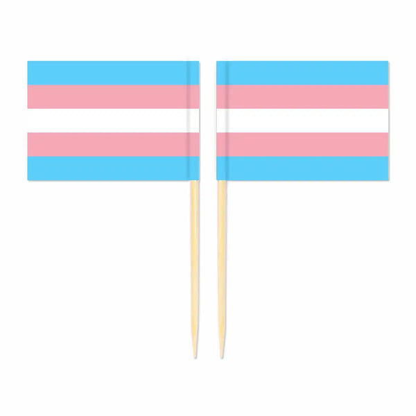 LGBTQIA2S+ Pride Flag Toothpicks - Cupcake Toppers (100Pcs)