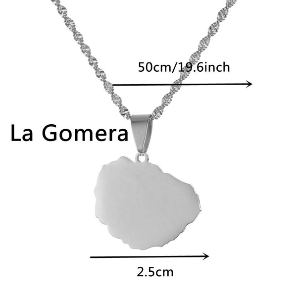 La Gomera Map Necklace