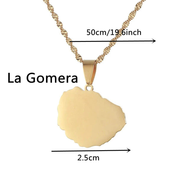 La Gomera Map Necklace