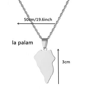La Palma Map Necklace