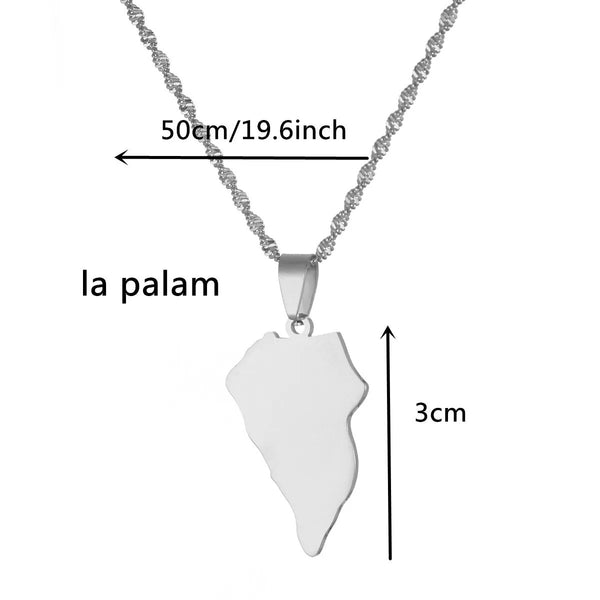 La Palma Map Necklace