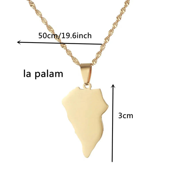 La Palma Map Necklace